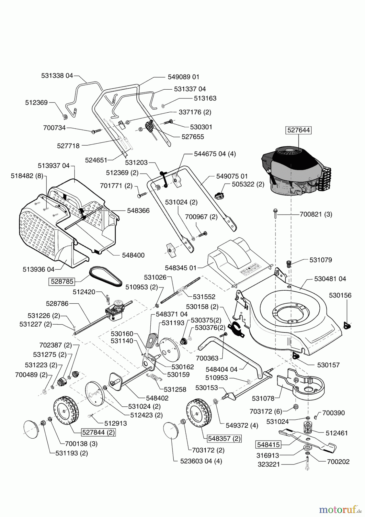  Sigma Gartentechnik Benzinrasenmäher CF 52 BR ab 02/2002 Seite 1