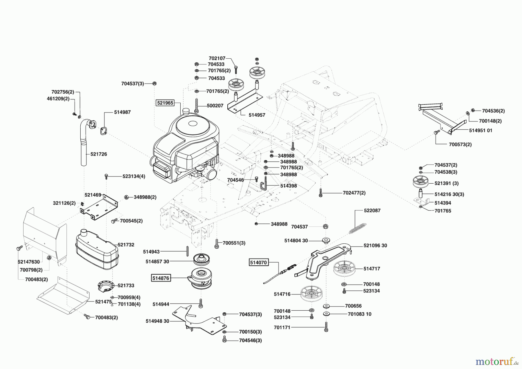  Powerline Gartentechnik Rasentraktor T 15-102 S ab 10/2003 Seite 4