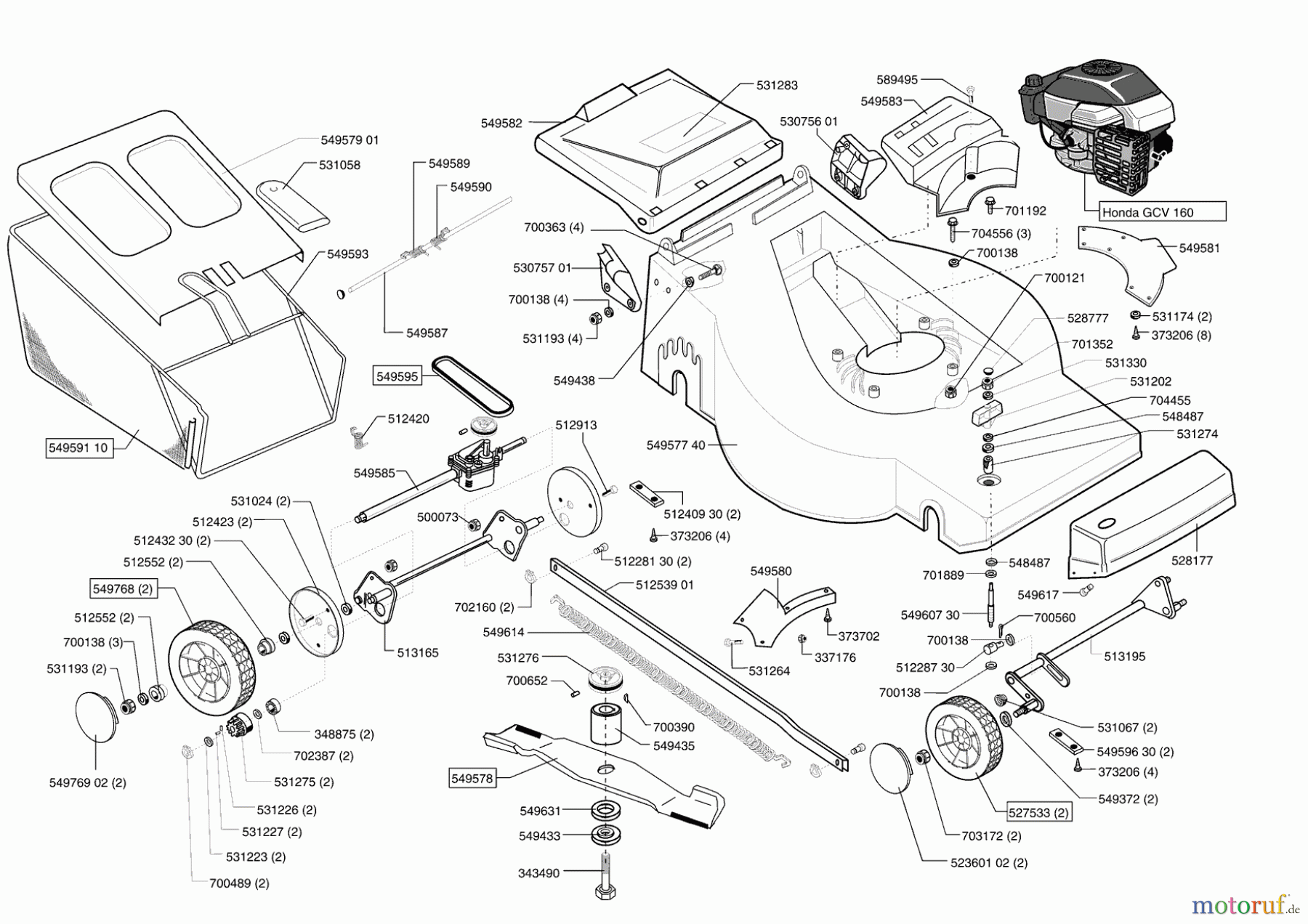 Euro Line Gartentechnik Benzinrasenmäher 5000 HR 10/2003 - 07/2004 Seite 1