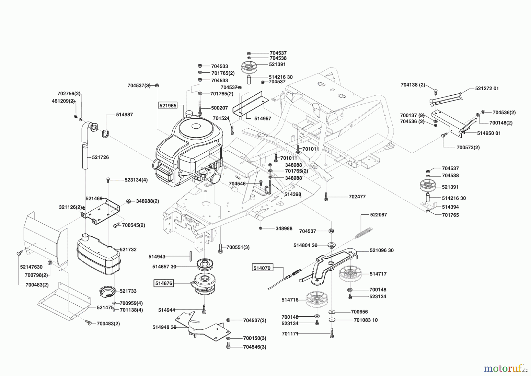  Powerline Gartentechnik Rasentraktor T 15-102 HDS ab 04/2004 Seite 4