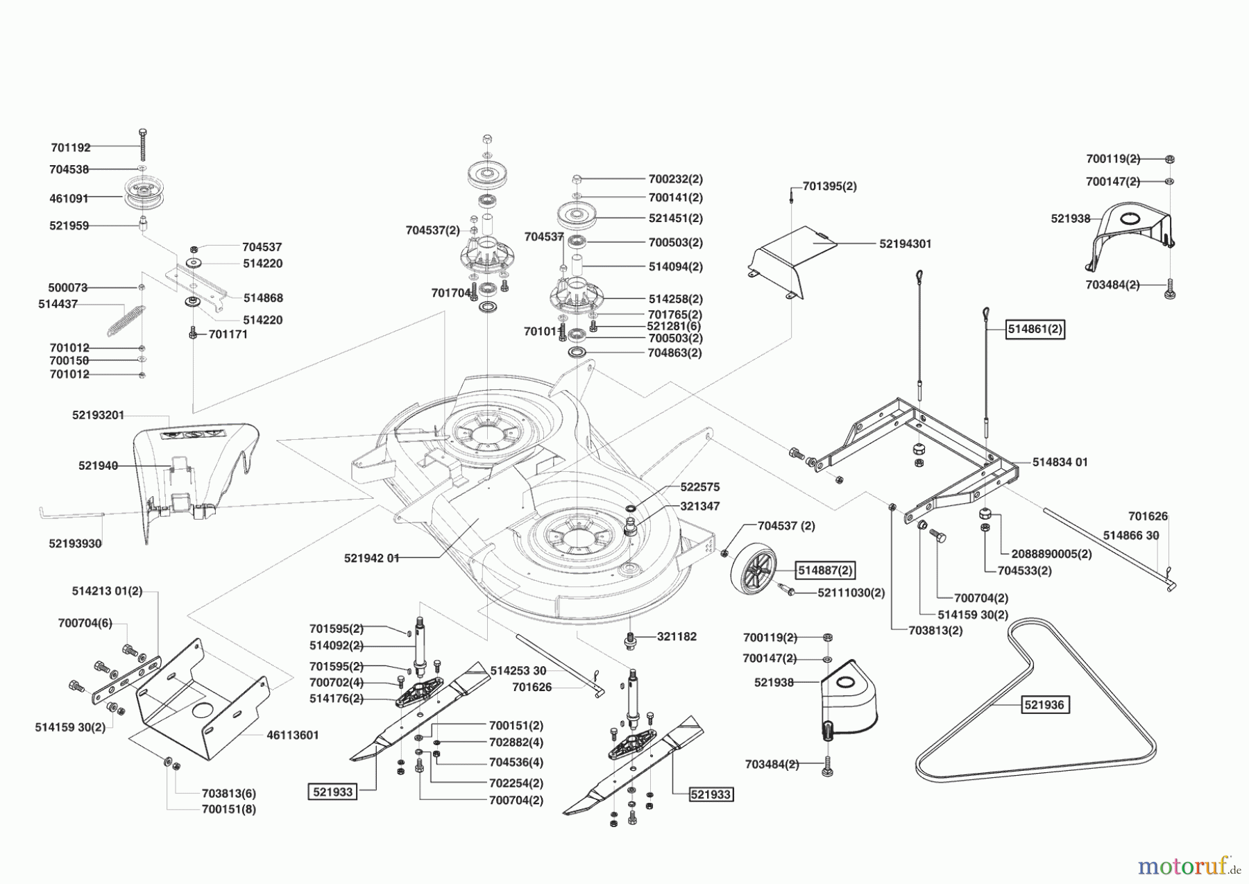  Powerline Gartentechnik Rasentraktor T 15-102 HDS ab 04/2004 Seite 5