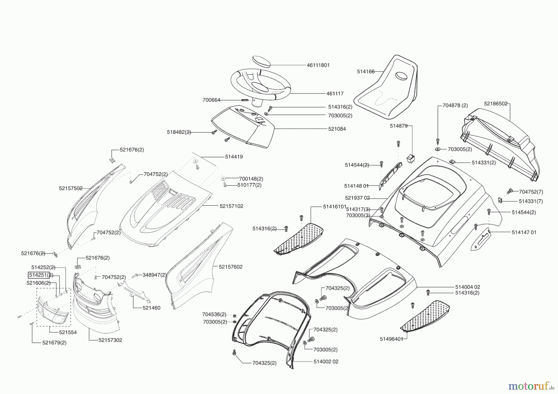 Powerline Gartentechnik Rasentraktor T 15-102 HDS BIO-COMBI 10/2004 - 07/2005 Seite 1