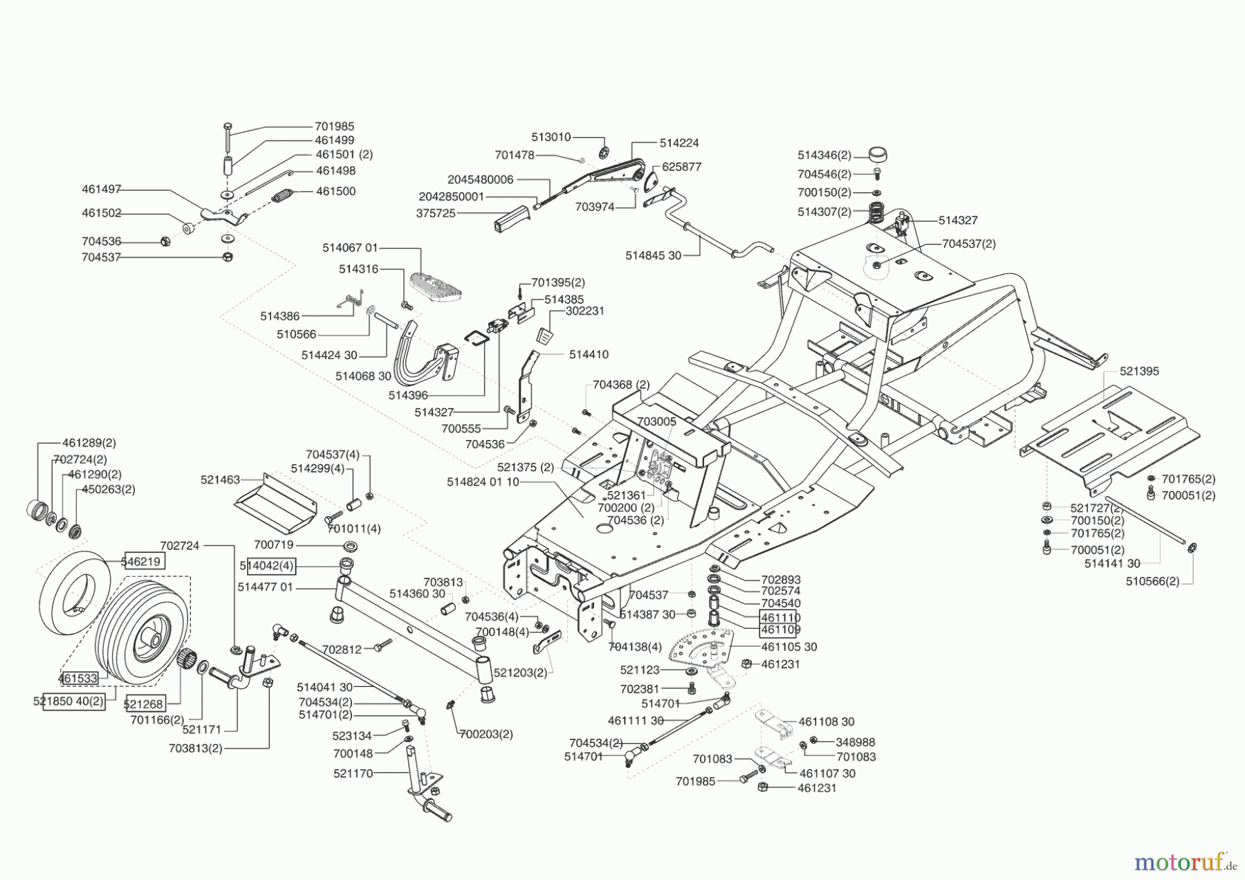  Jardi-Pro Gartentechnik Rasentraktor T 1000 11/2004 - 11/2005 Seite 2