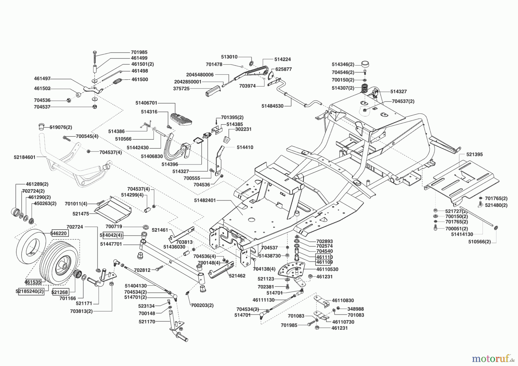  Powerline Gartentechnik Rasentraktor T 16-102 HD Honda Seite 2