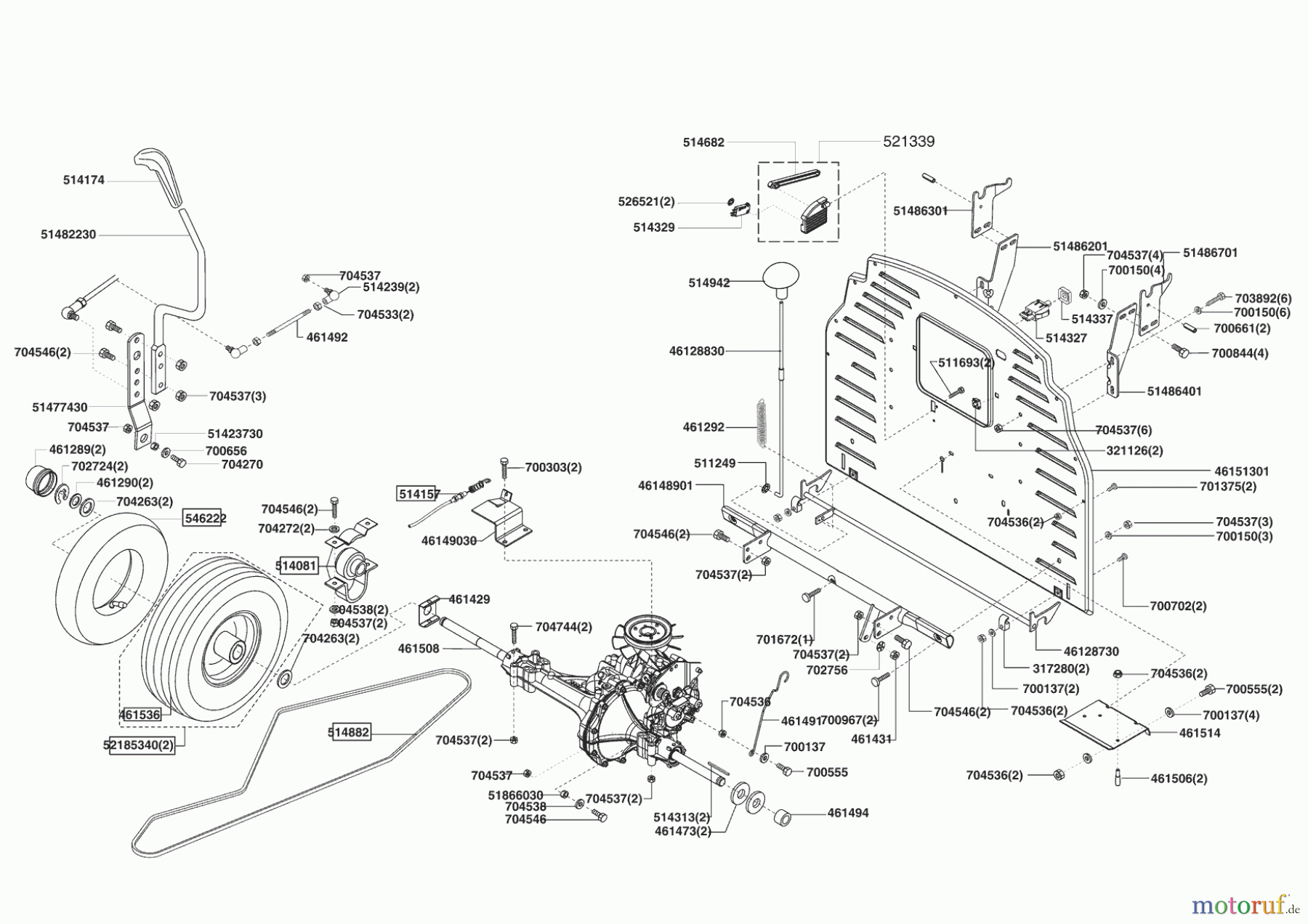  Powerline Gartentechnik Rasentraktor T 16-102 HD Honda Seite 3
