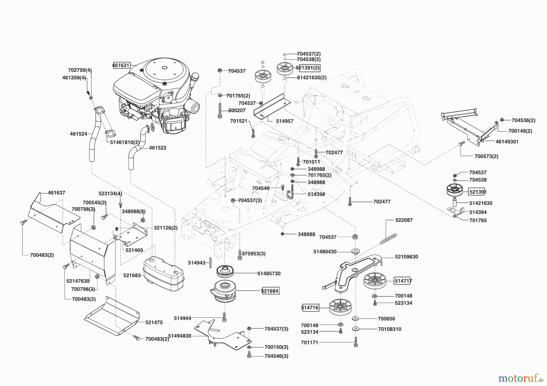  Powerline Gartentechnik Rasentraktor T 16-102 HD Honda  11/2005 Seite 4