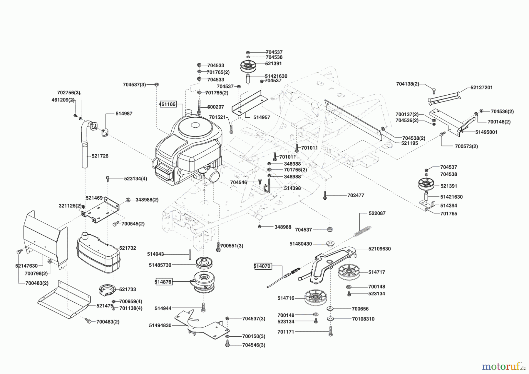  Powerline Gartentechnik Rasentraktor T 15-102 HDE ab 01/2006 Seite 4