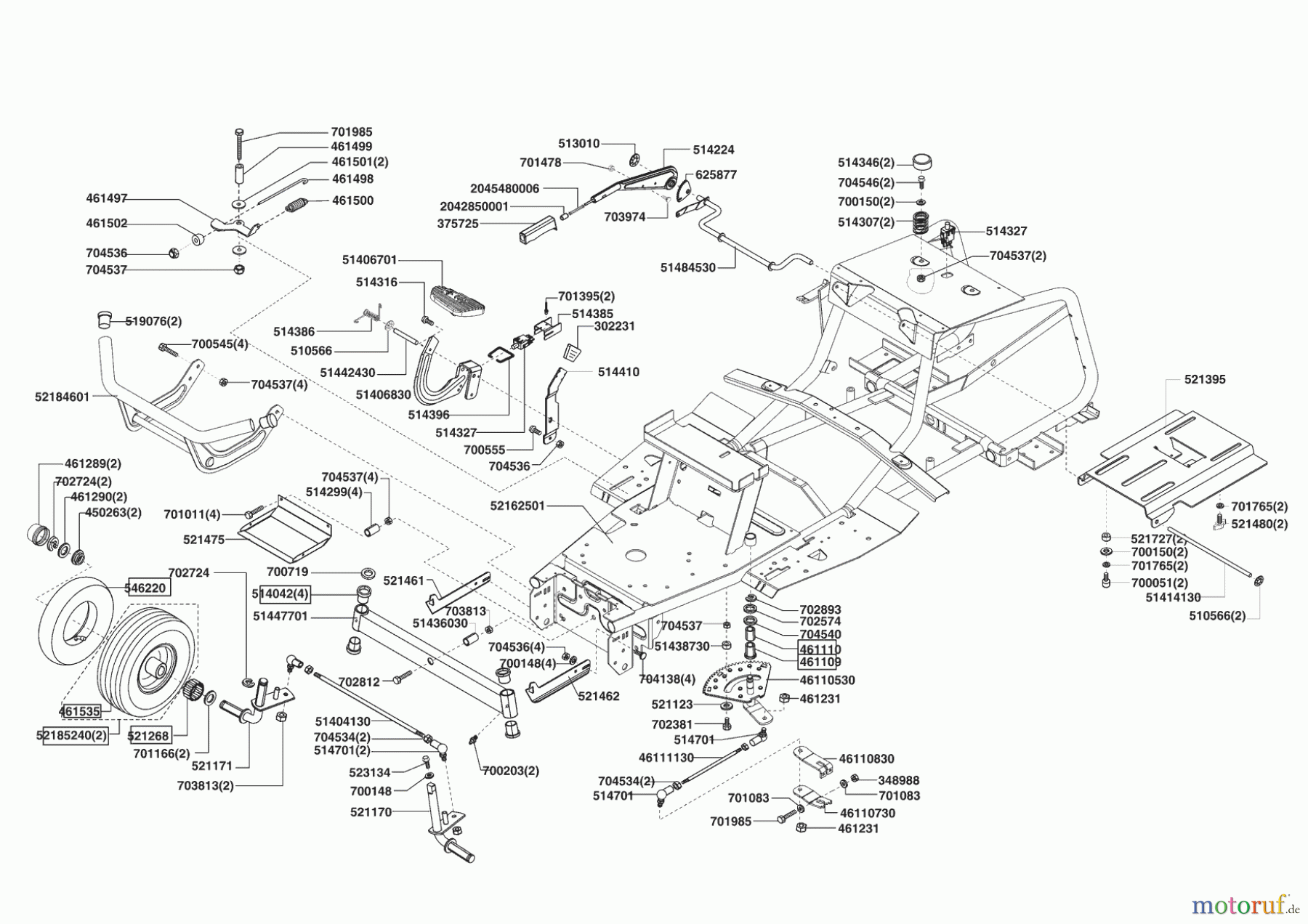  Powerline Gartentechnik Rasentraktor T 16-102 HDE Honda ab 01/2006 Seite 2