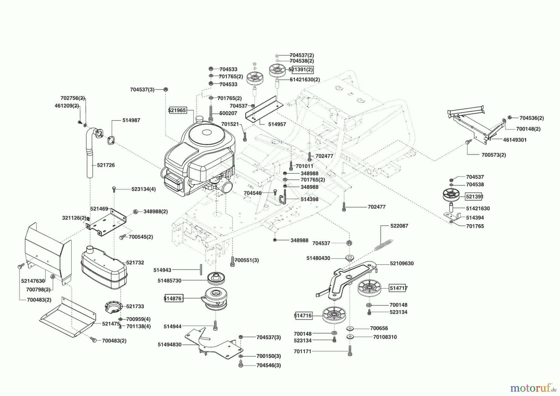 Powerline Gartentechnik Rasentraktor T 15-102 HDS BIO-COMBI 11/2006 - 10/2007 Seite 4