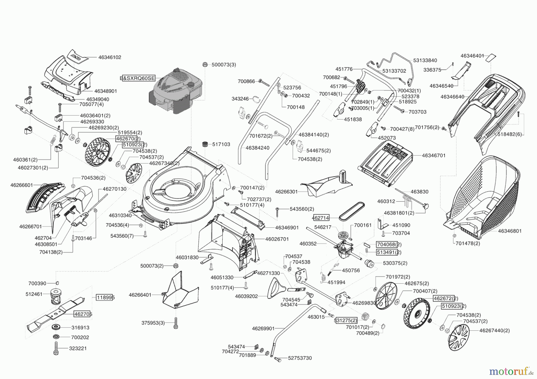 AL-KO Gartentechnik Benzinrasenmäher SILVER PREMIUM 520 BR 10/2007 - 11/2009 Seite 1