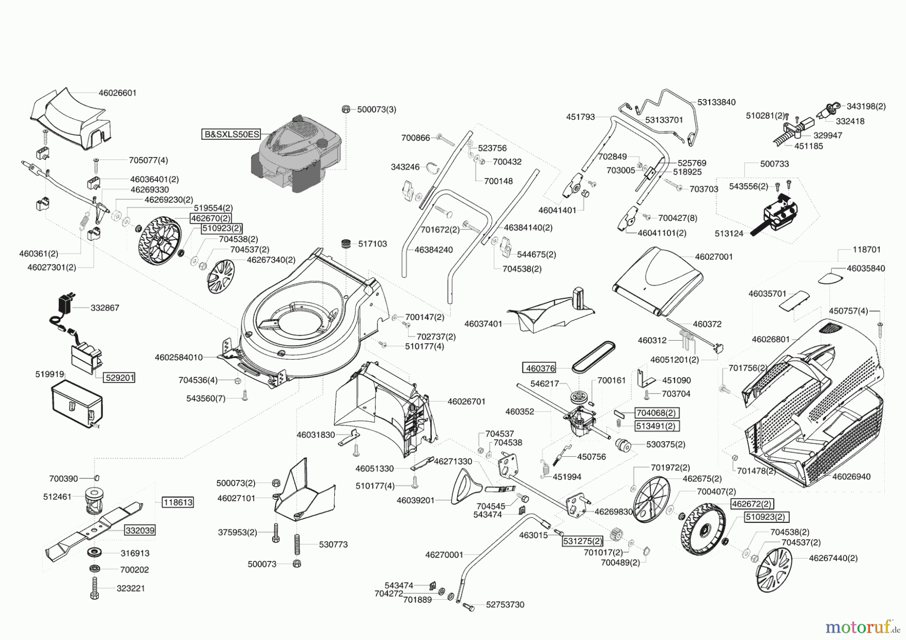 AL-KO Gartentechnik Benzinrasenmäher SILVER 470 BRE 01/2008 - 06/2012 Seite 1
