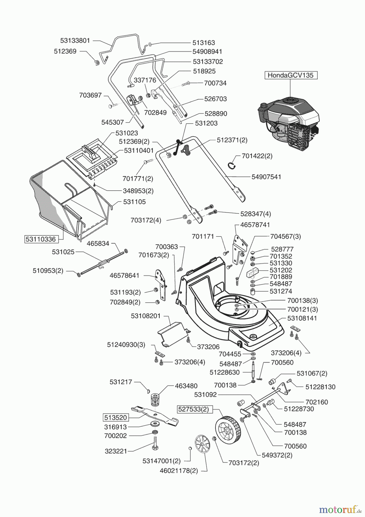Sigma Gartentechnik Benzinrasenmäher HLA 47 HR Seite 1