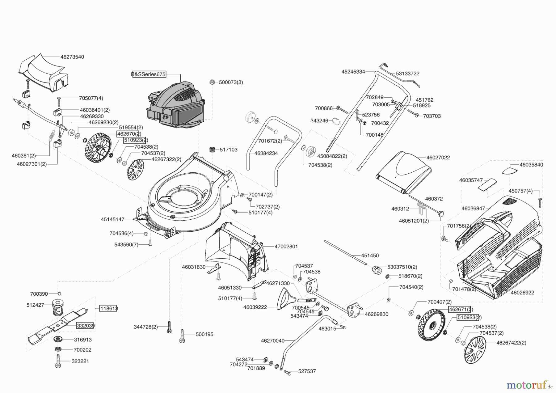Brill Benzinrasenmäher Steelline 46 XL 6.0 10/2008 - 11/2009 Seite 1