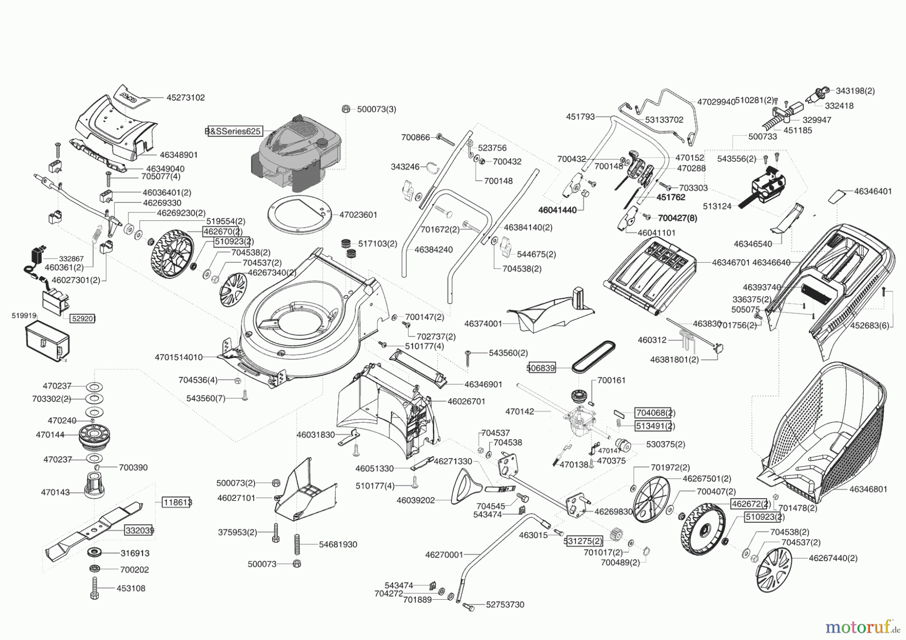 AL-KO Gartentechnik Benzinrasenmäher SILVER 470 BRE 01/2009 - 11/2009 Seite 1