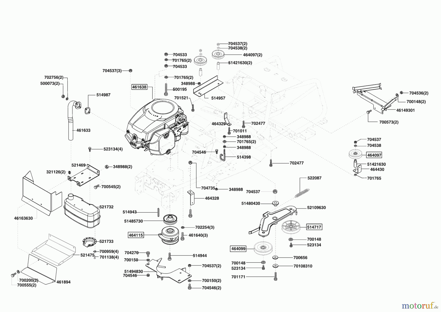  Powerline Gartentechnik Rasentraktor T 15-102 HDE-K (F) ab 03/2009 Seite 4