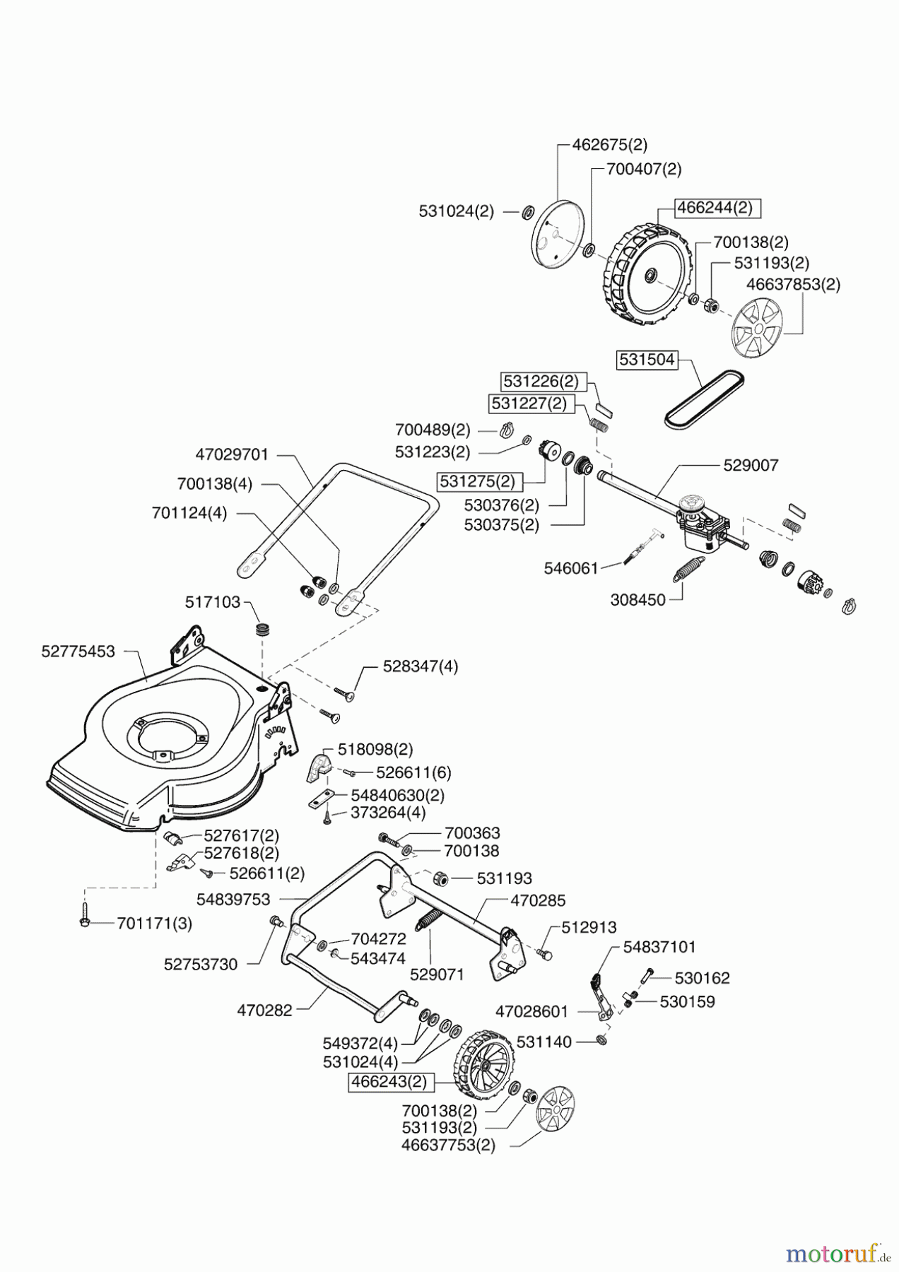 GARDENLINE Gartentechnik Benzinrasenmäher 47 P (Hofer) Seite 2