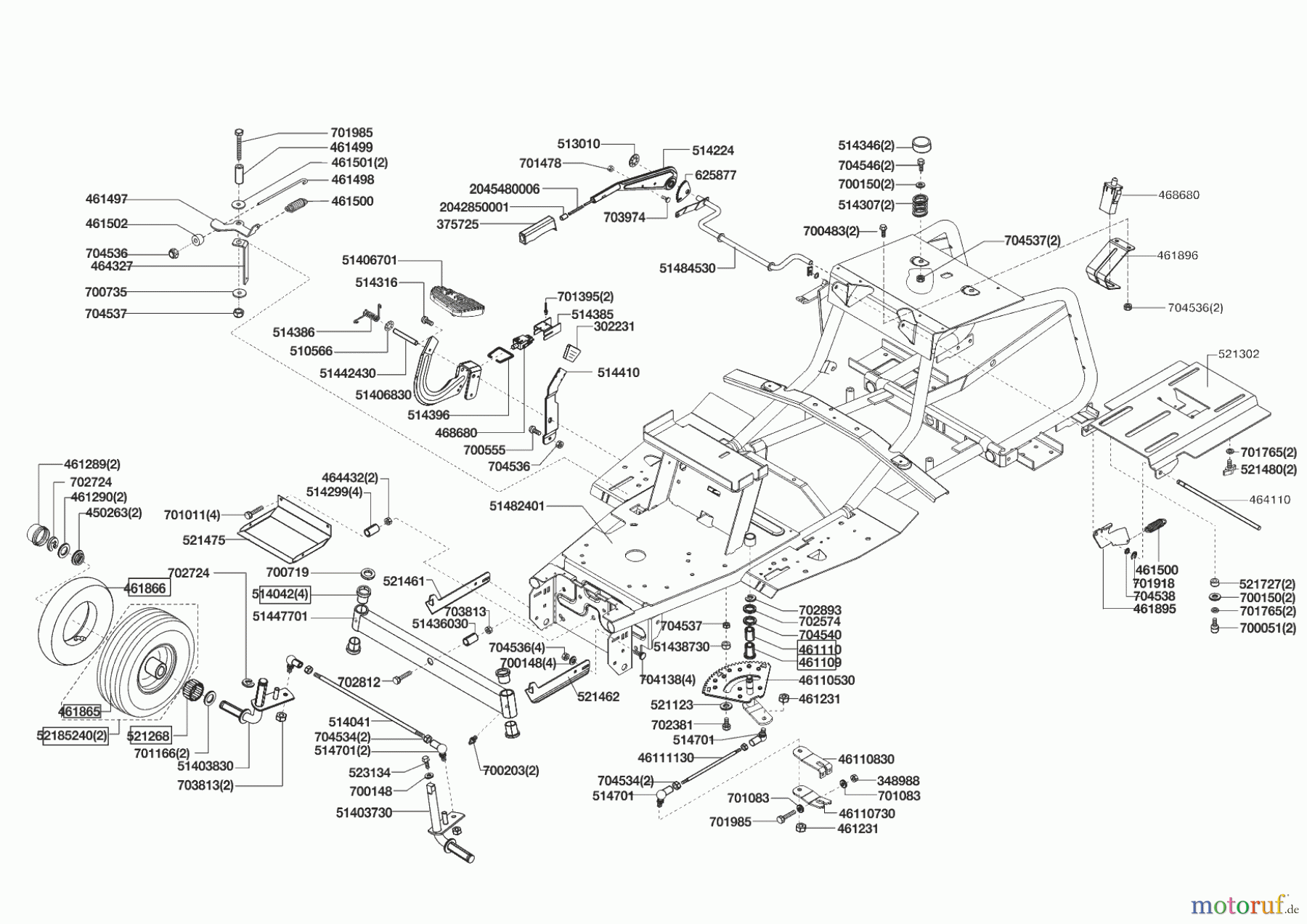  Powerline Gartentechnik Rasentraktor T 16-102 HD Edition Seite 2