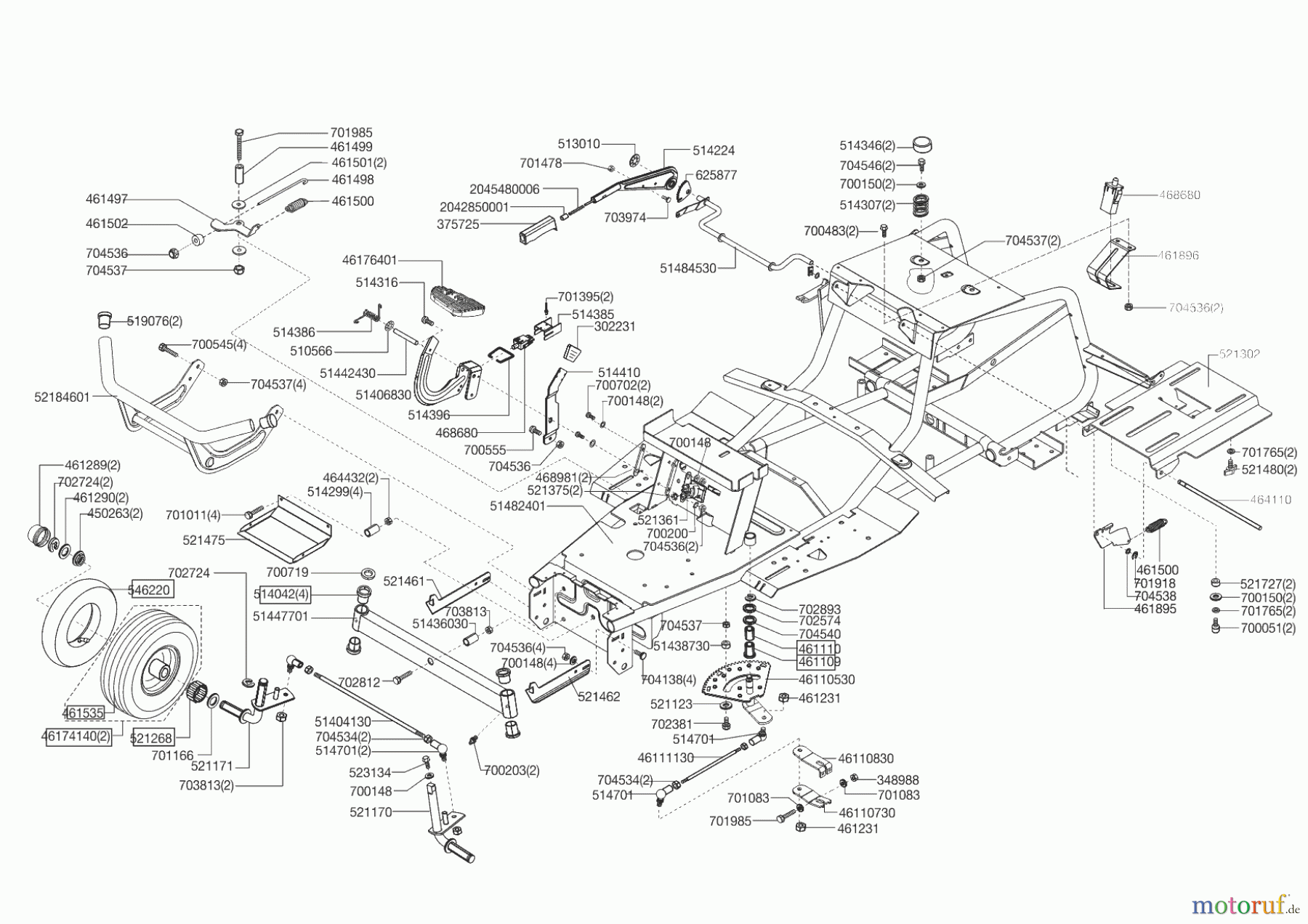  Powerline Gartentechnik Rasentraktor T 20-102 HD II Seite 2