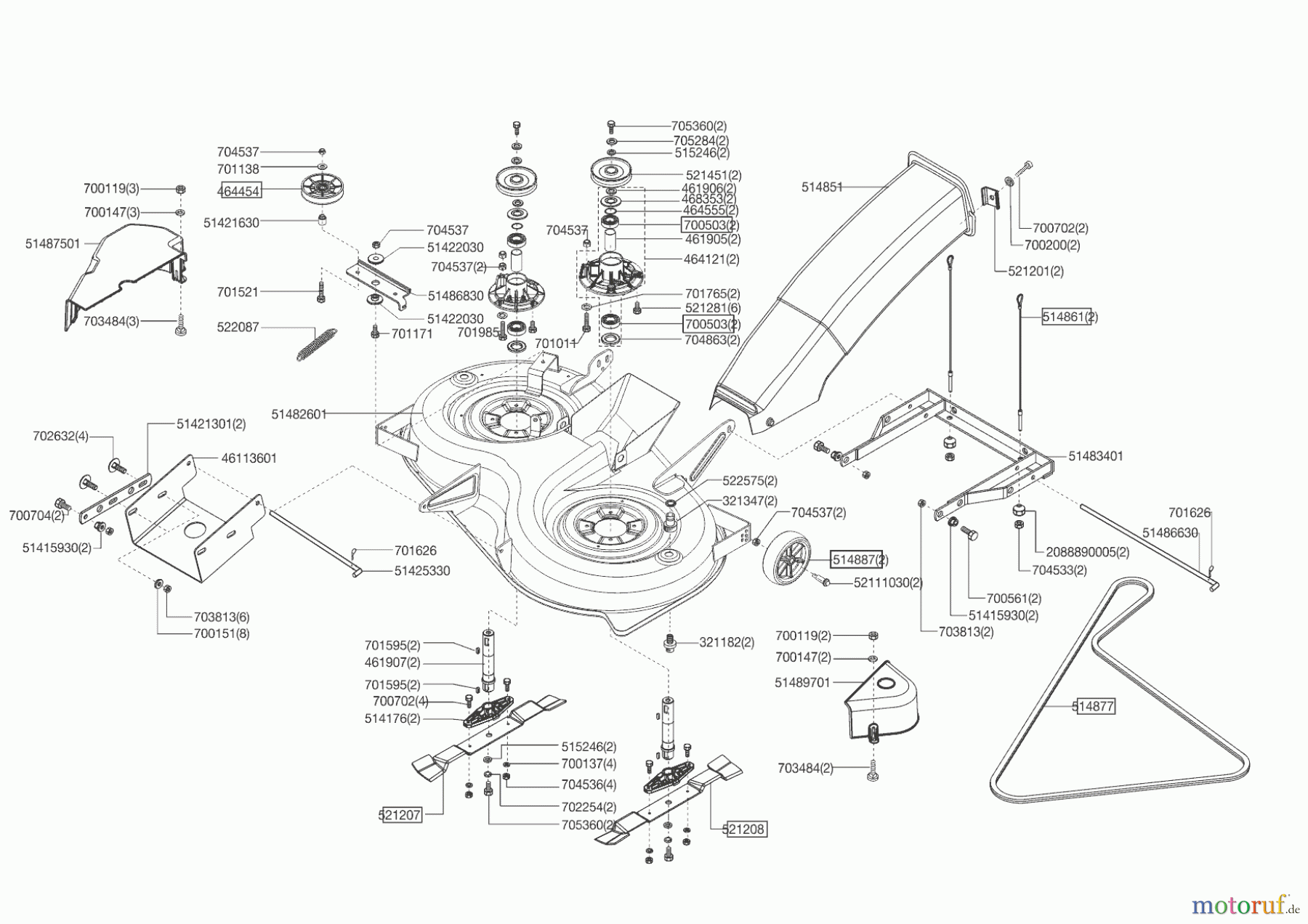  Powerline Gartentechnik Rasentraktor T 20-102 HD II Seite 5