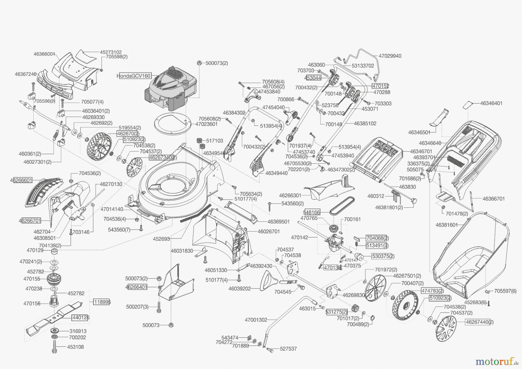 AL-KO Gartentechnik Benzinrasenmäher 5250 HWS VARI SPEED ab 07/2012 Seite 1
