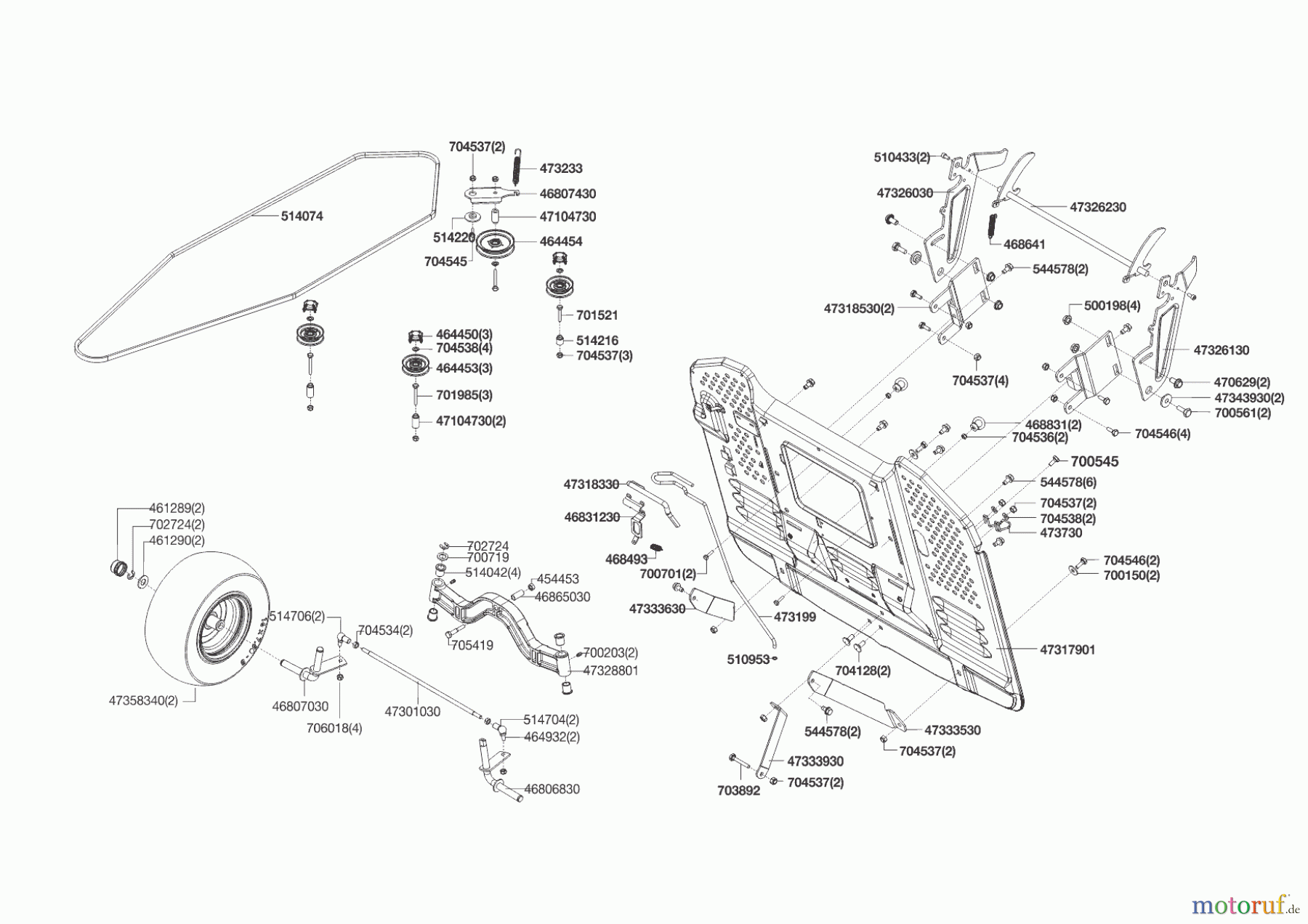 Powerline Gartentechnik Rasentraktor T 16-95.4 HD V2 12/2013 - 09/2014 Seite 3