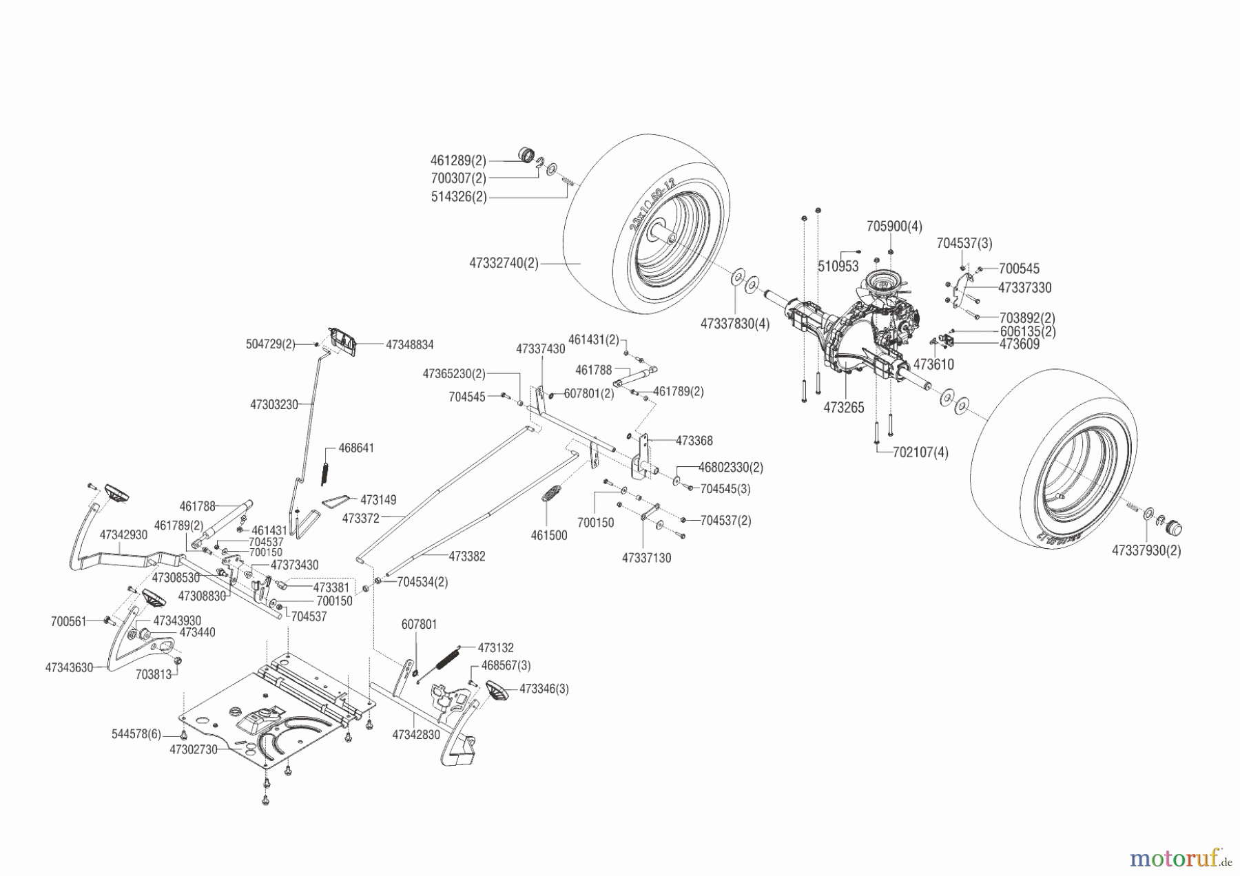  Powerline Gartentechnik Rasentraktor T23-125.4 HD V2 (ohne Mähwerk)  02/2014 Seite 4