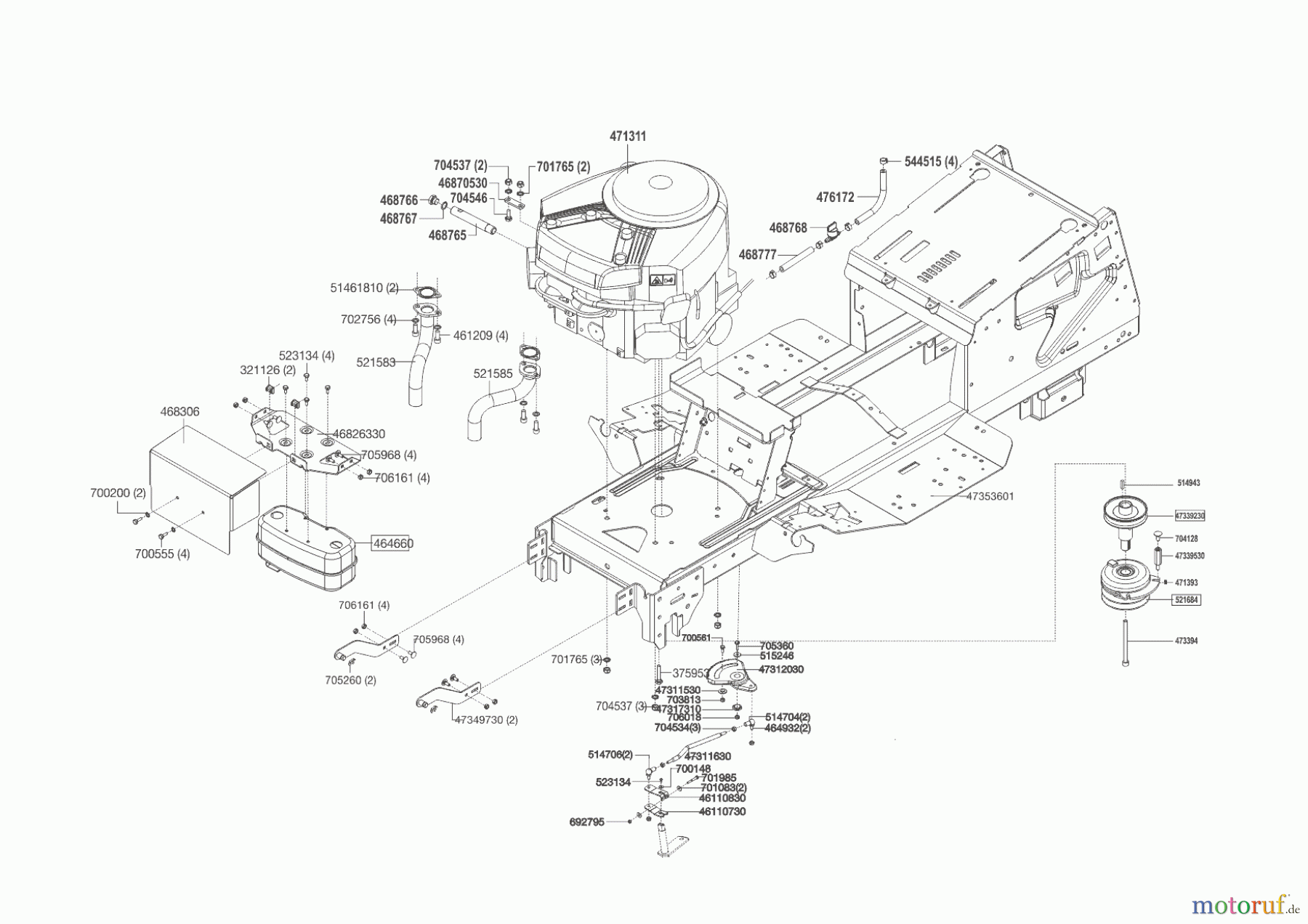  Powerline Gartentechnik Rasentraktor T 16-105.4 HD V2  09/2014 - 05/2016 Seite 2