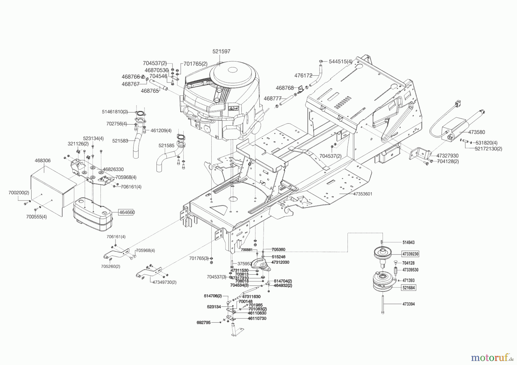  Powerline Gartentechnik Rasentraktor T20-105.4 HDE V2  09/2014 - 09/2016 Seite 2