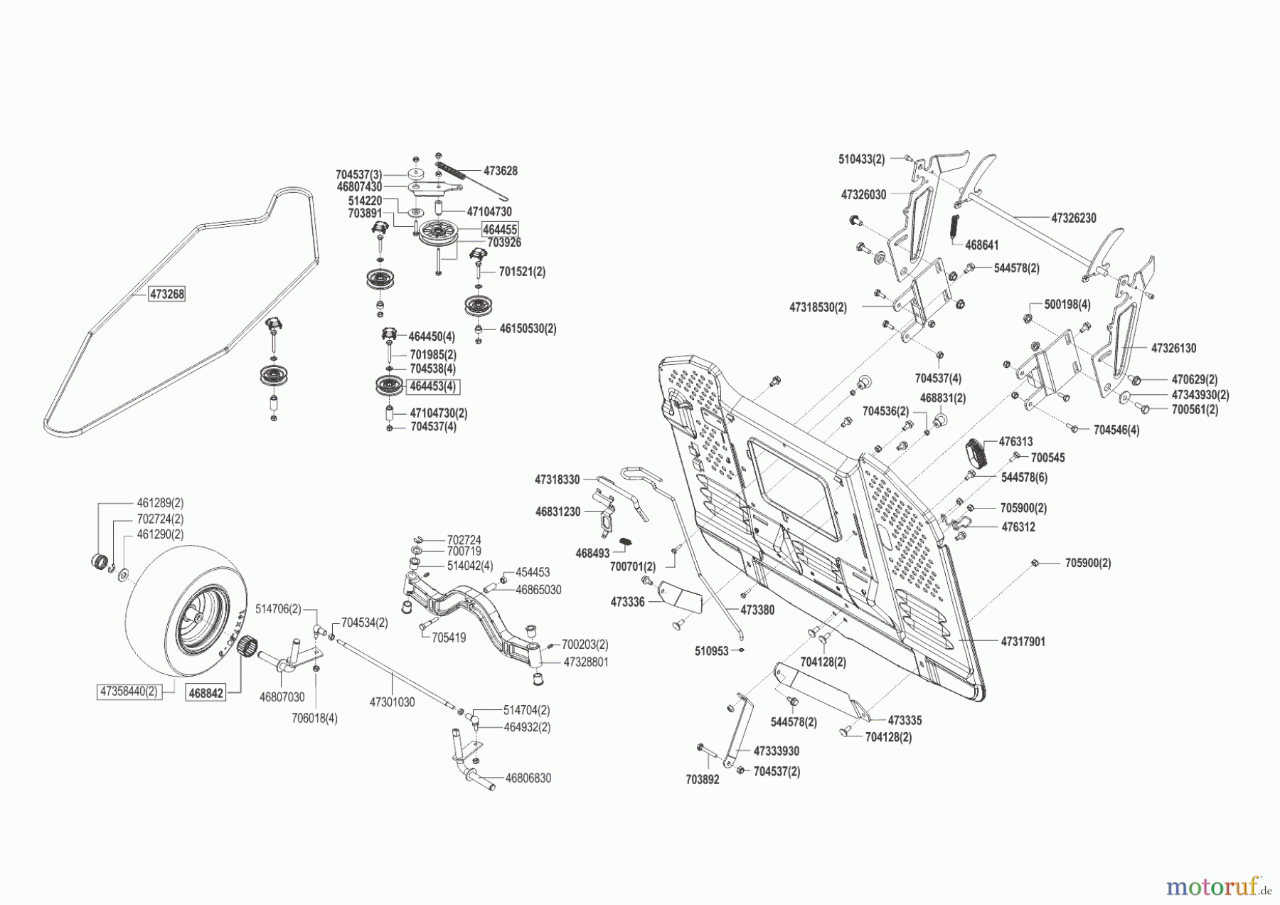 Brill Gartentechnik Rasentraktor 125-23 H CROSSOVER ab 09/2014 Seite 3