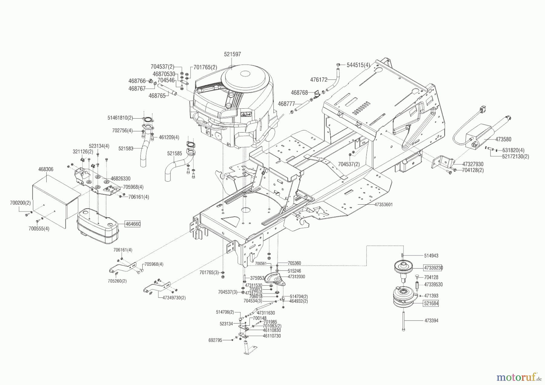  Powerline Gartentechnik Rasentraktor T20-105.4 HDE V2  ab 09/2016 Seite 2