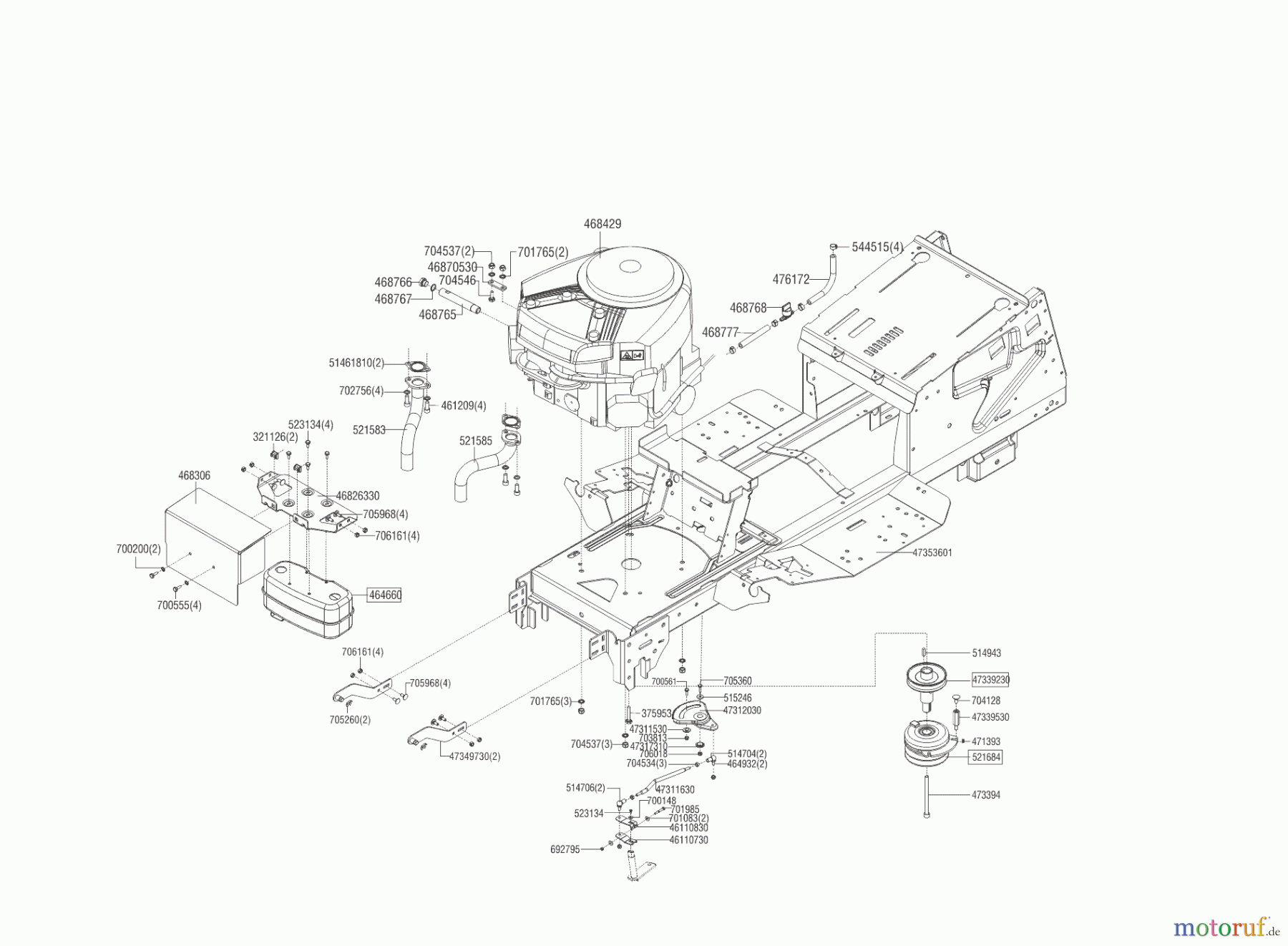  Powerline Gartentechnik Rasentraktor  T23-125.4 HD V2  09/2016 - 02/2019 Seite 2