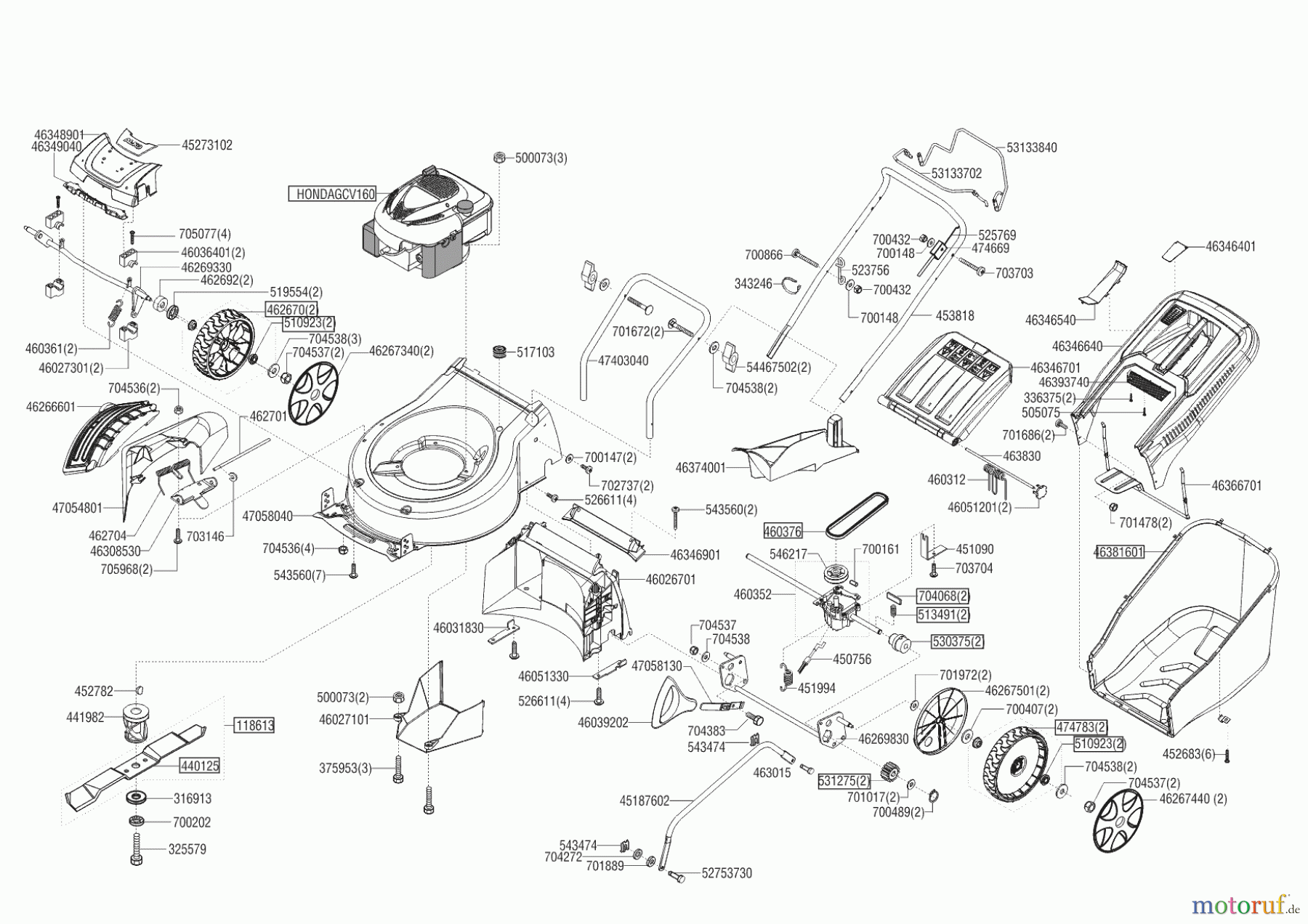 AL-KO Gartentechnik Benzinrasenmäher 4610 HPD EASY-MOW ab 09/2016 Seite 1