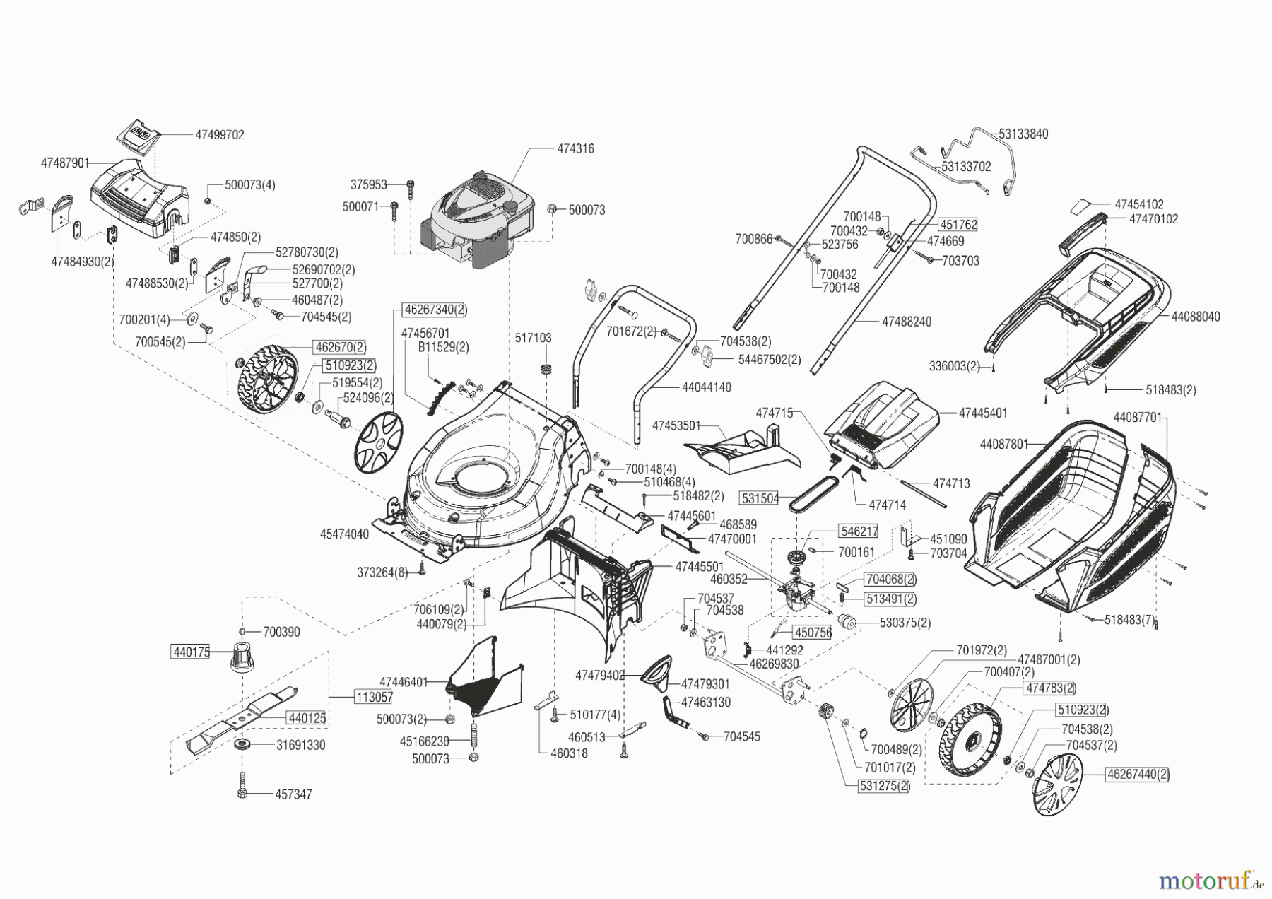  AL-KO Gartentechnik Benzinrasenmäher Highline 46.3 SP-A edition  ab 03/2018 Seite 1