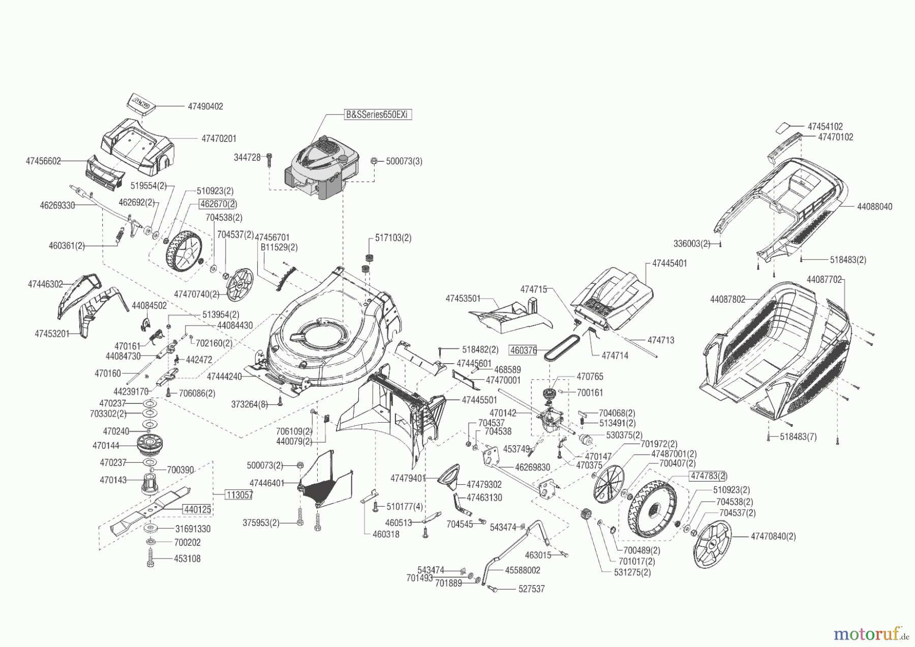 AL-KO Gartentechnik Benzinrasenmäher 477 VS HIGHLINE ab 03/2019 Seite 1