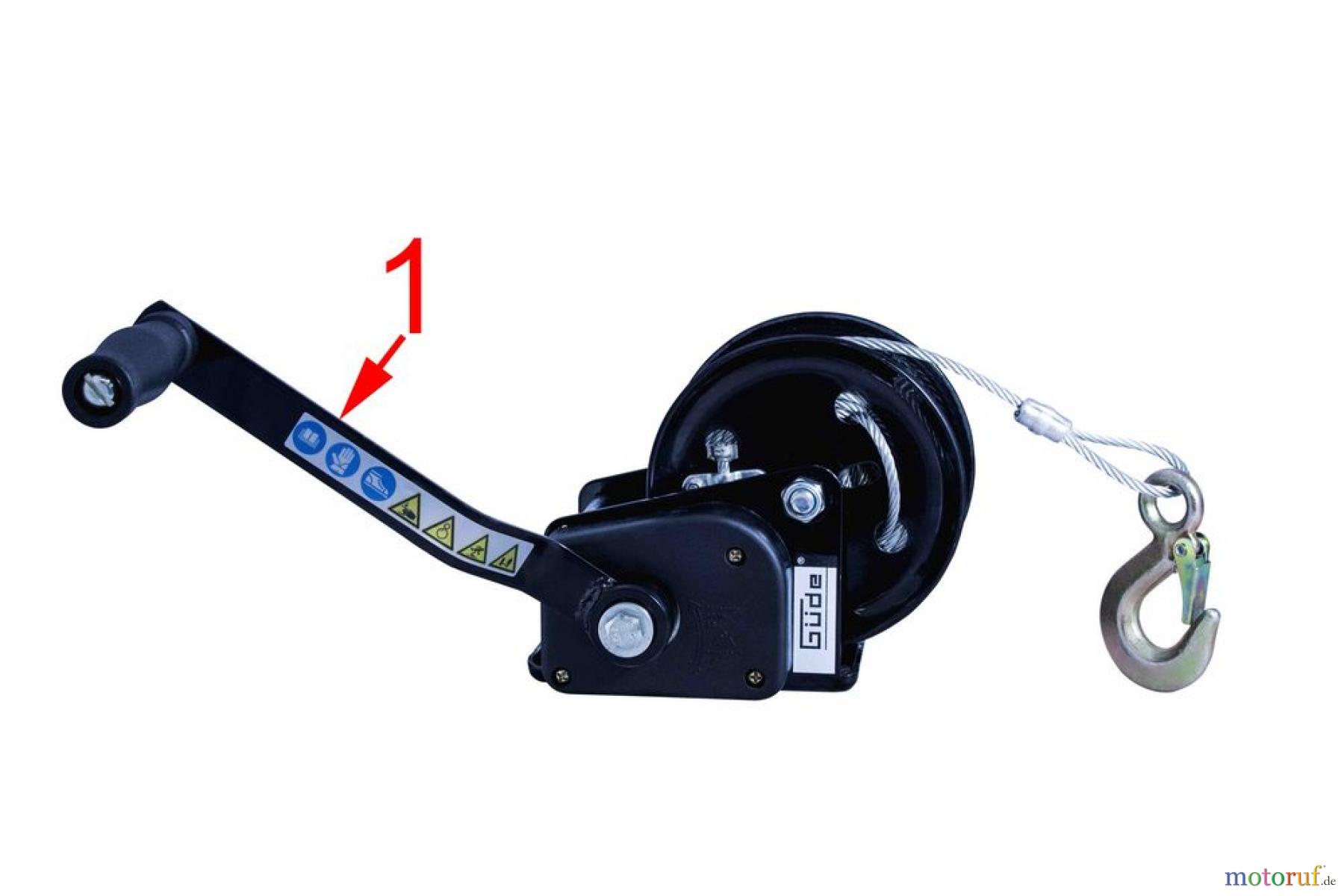 Güde Hebetechnik Seilwinden Seilwinde 720 kg 20 m Art.Nr.: 55126 FSL55126-02 Seite 1