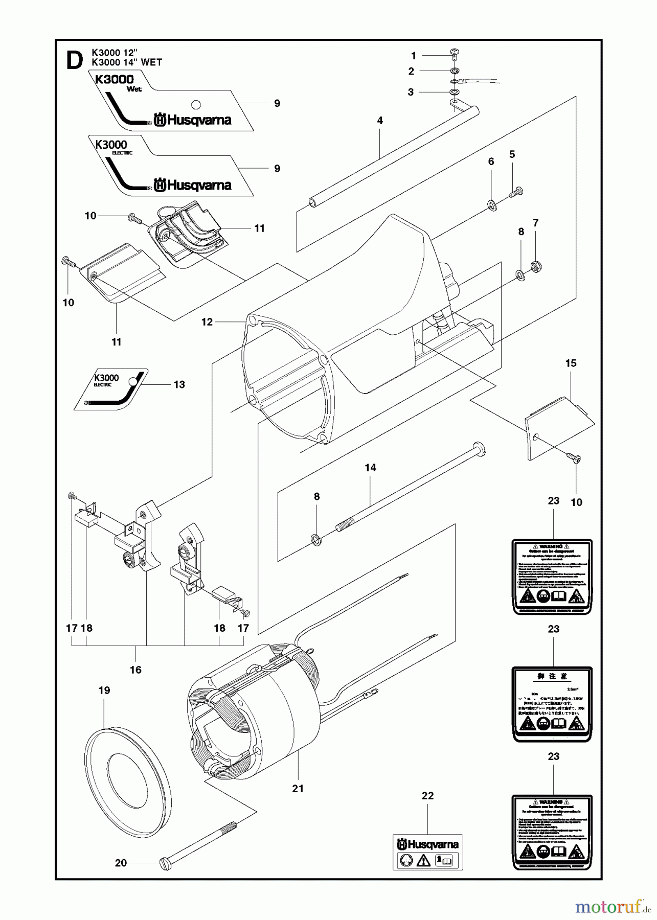  Trennschneider, Cut-Off K3000, 2008-05 MOTOR HOUSING