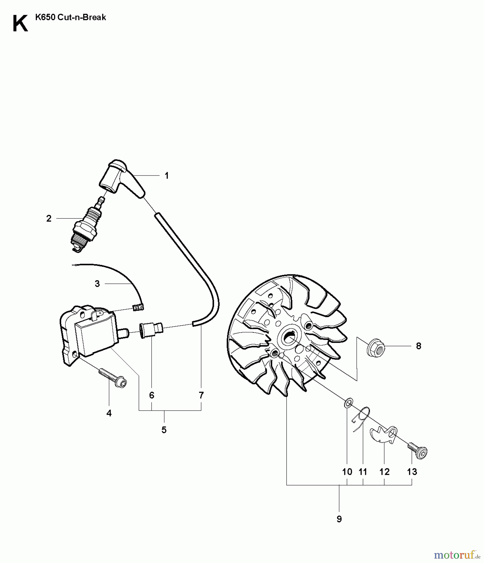  Trennschneider, Cut-Off K650 Cut-n-Break, 2008-11 IGNITION SYSTEM