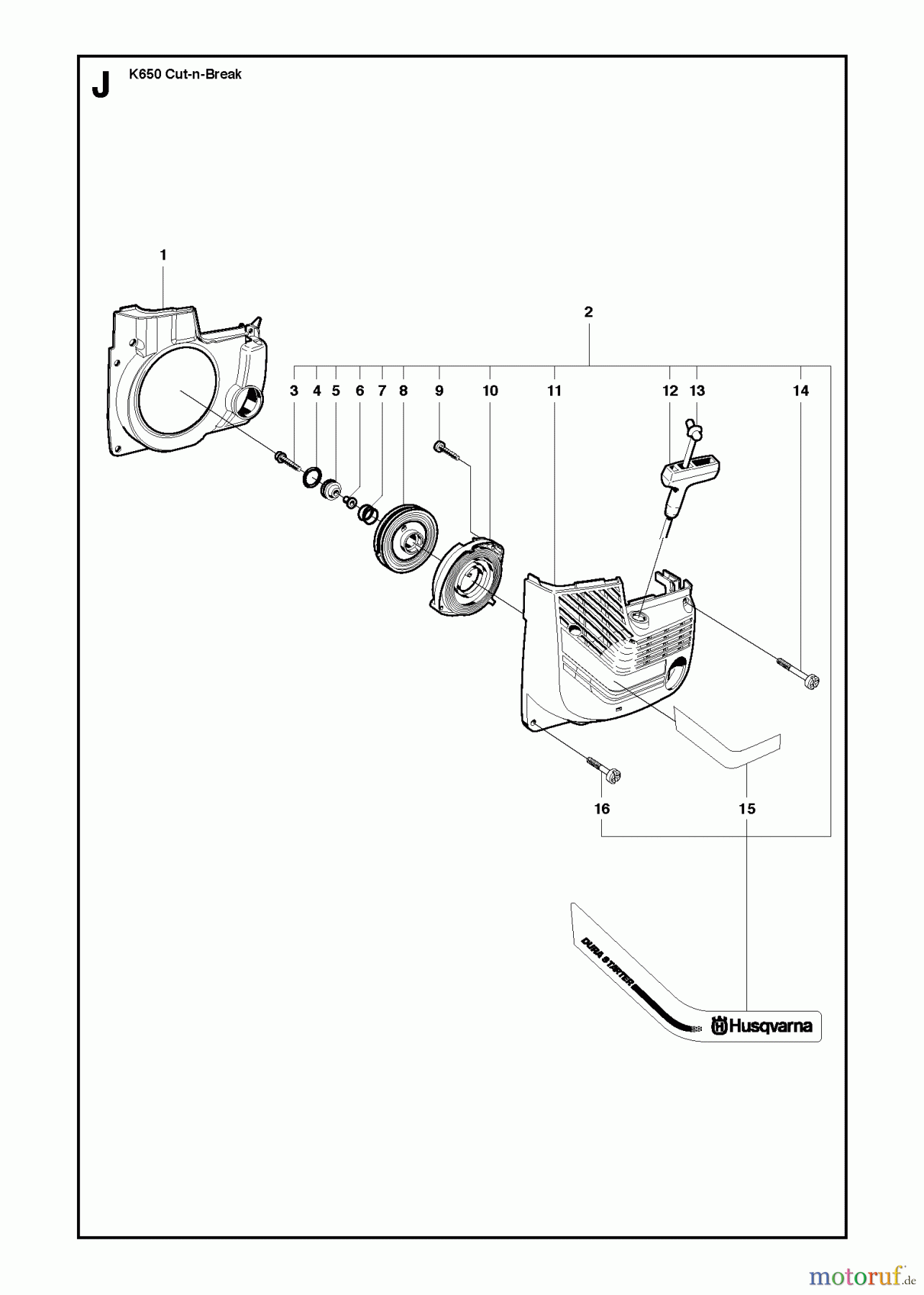  Trennschneider, Cut-Off K650 Cut-n-Break, 2008-11 STARTER