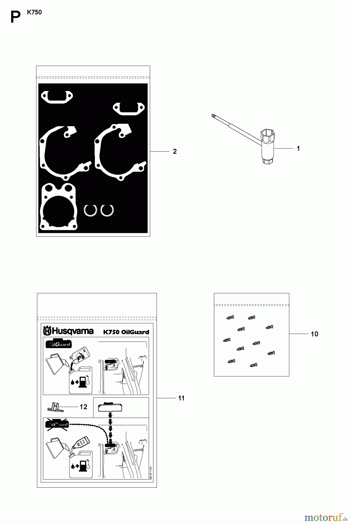  Trennschneider, Cut-Off K750, Oilguard, Rescue, 2007-07 KIT SWITCH OFF