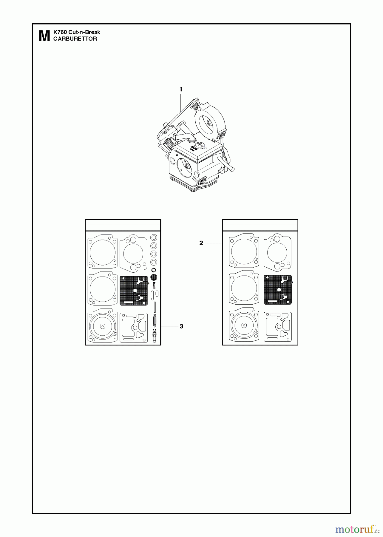  Trennschneider, Cut-Off K760 CUT-N-BREAK, 2013-06 CARBURETOR