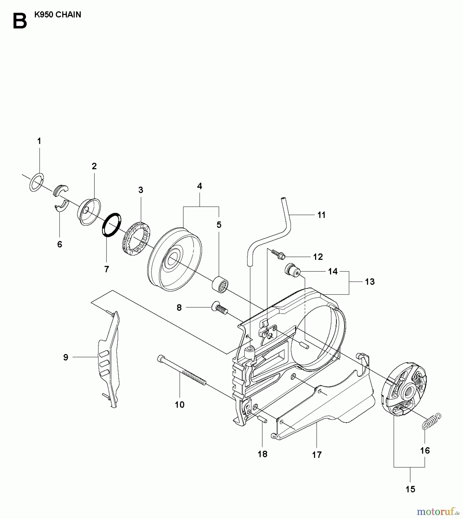  Trennschneider, Cut-Off K950 Chain, 2007-01 CLUTCH