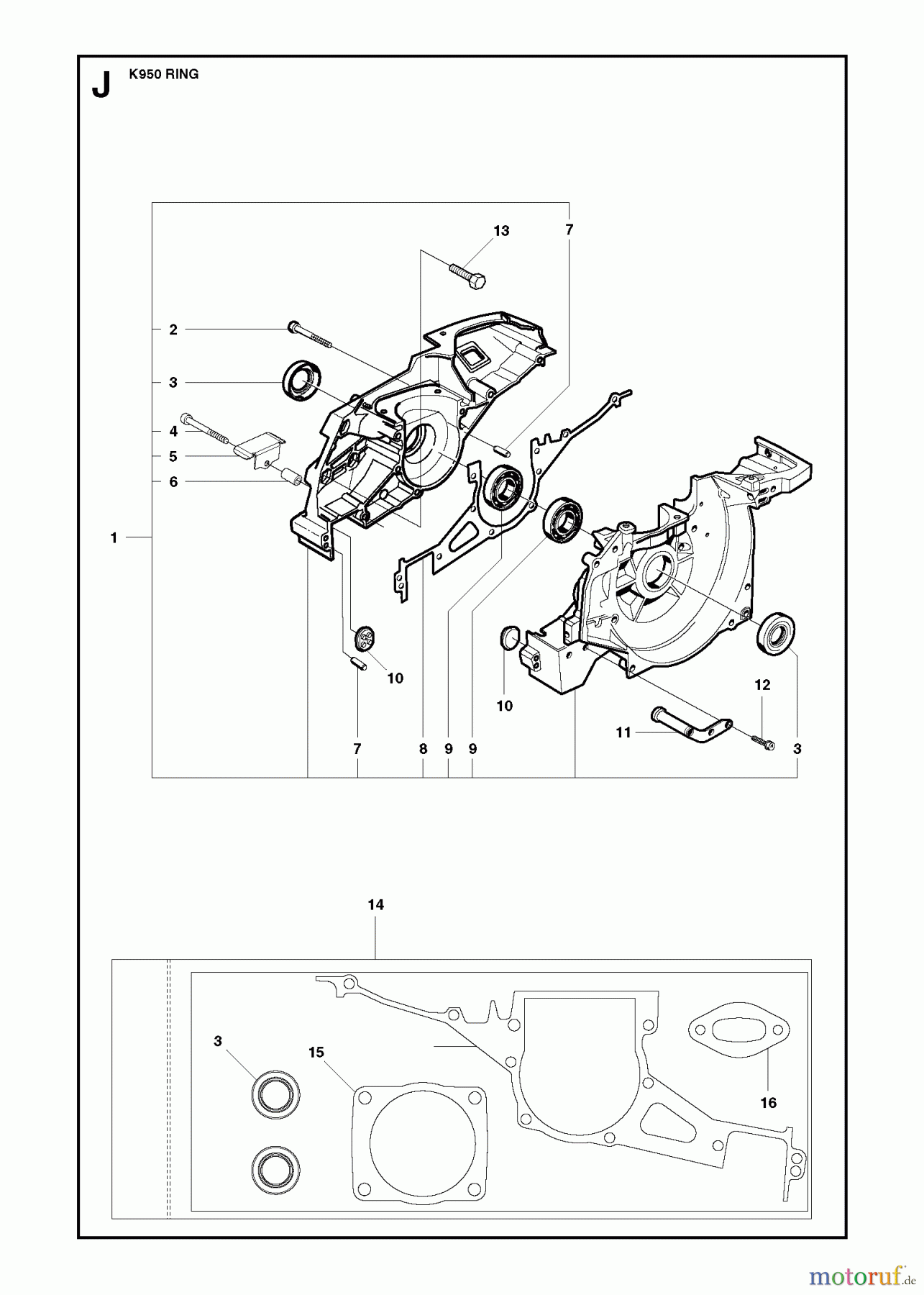  Trennschneider, Cut-Off K950 Ring, 2007-01 CRANKCASE