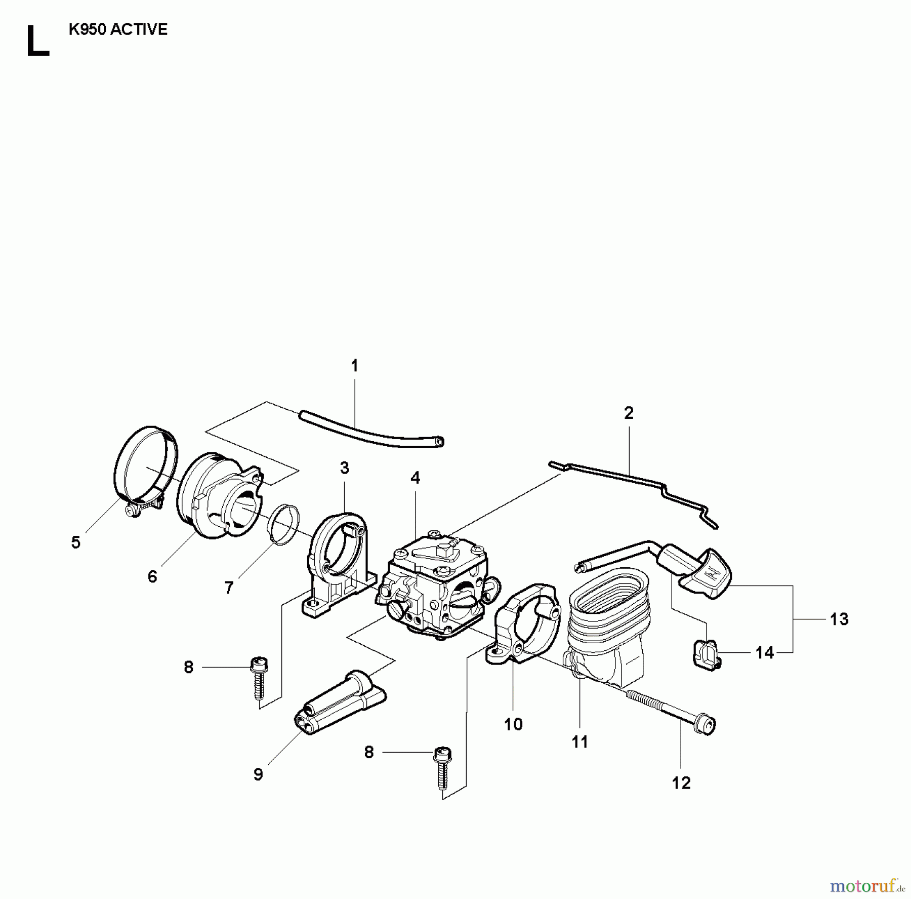  Trennschneider, Cut-Off K950, 2007-01 CARBURETOR