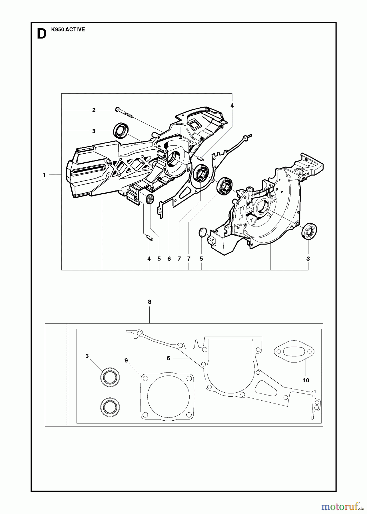  Trennschneider, Cut-Off K950, 2007-01 CRANKCASE