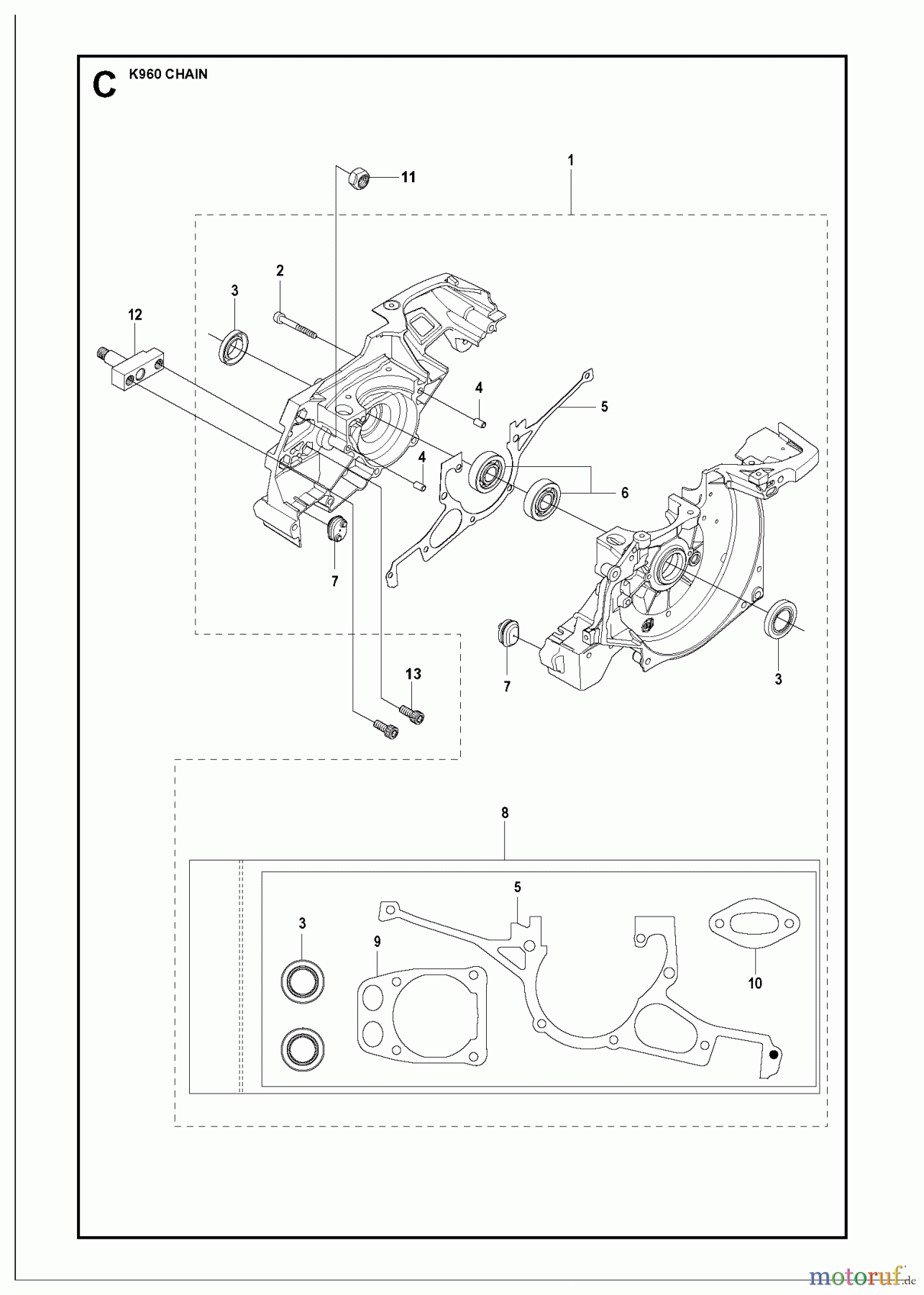  Trennschneider, Cut-Off K960 Chain, 2008-03 CRANKCASE