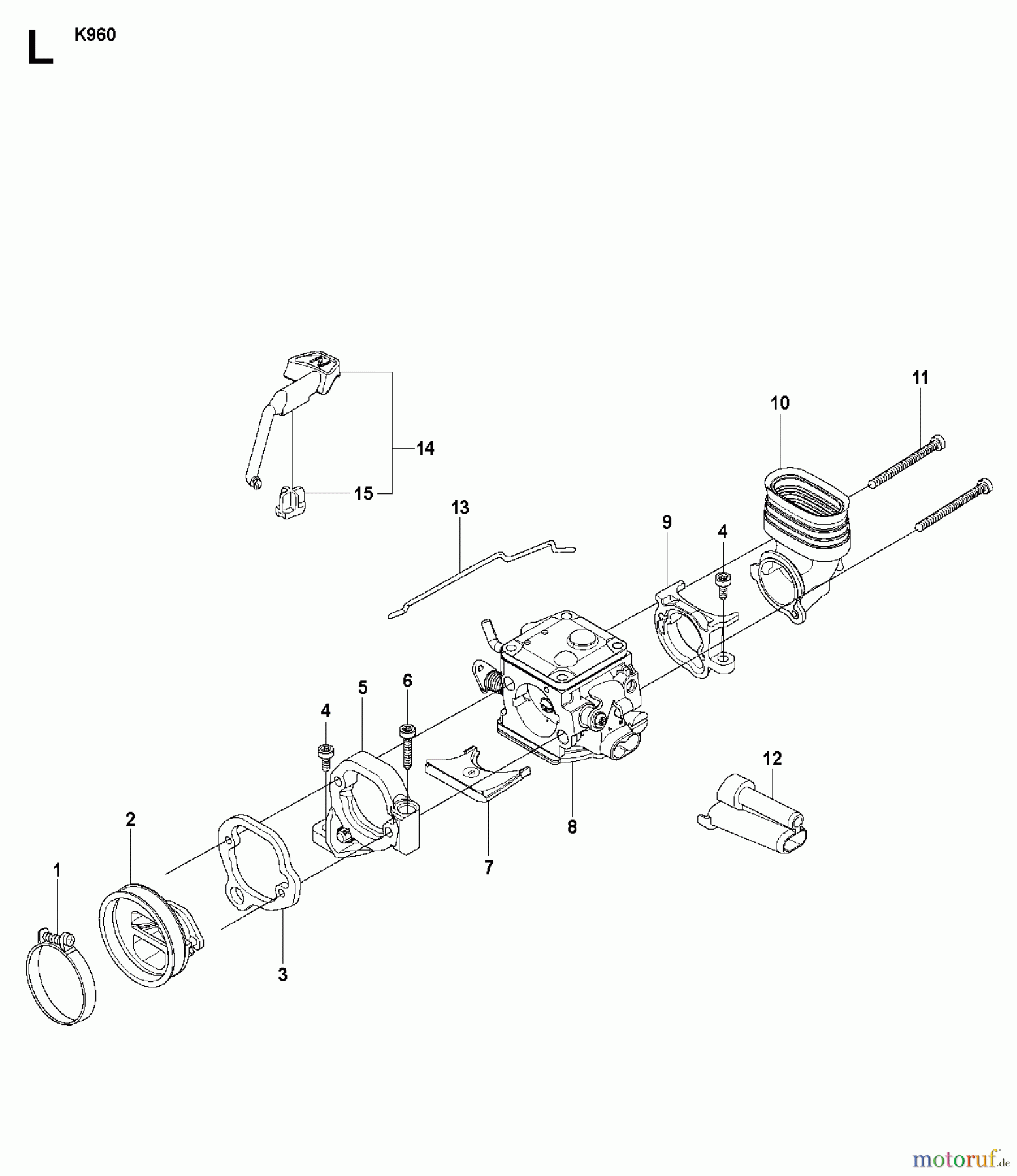  Trennschneider, Cut-Off K960, 2007-10 CARBURETOR