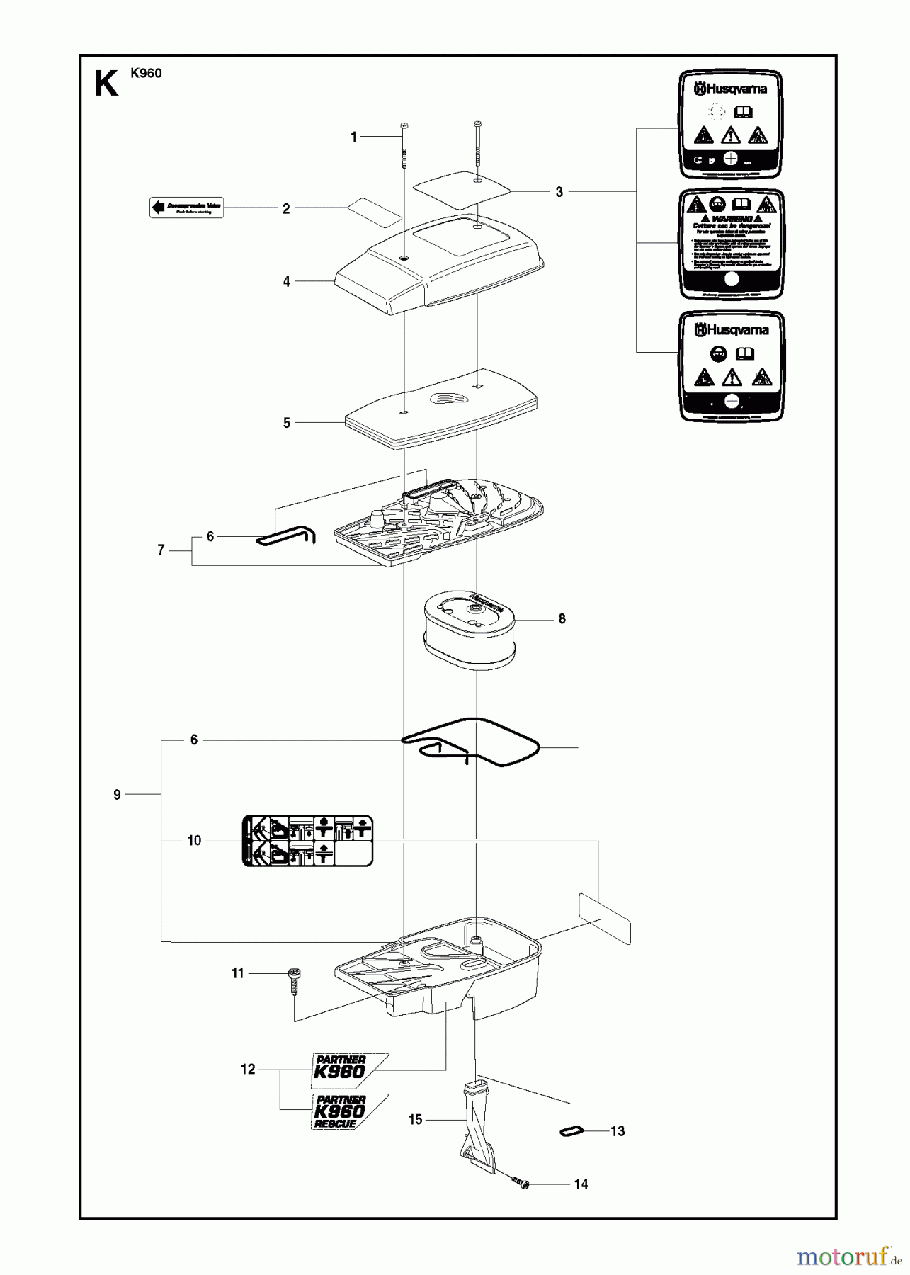  Trennschneider, Cut-Off K960 RESCUE, 2007-07 CYLINDER COVER