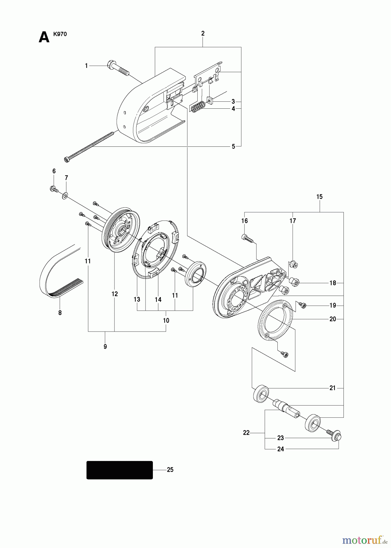 Trennschneider, Cut-Off K970, K970 RESCUE, 575697201, 2010-05 BELT GUARD & PULLEY
