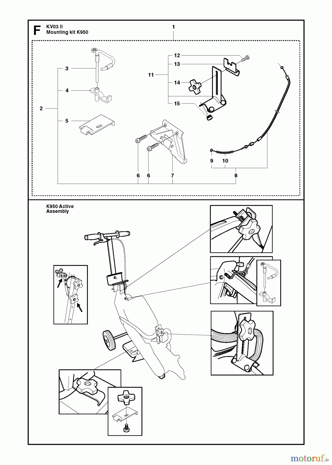  Trennschneider, Cut-Off KV 03, 2007-01 Mounting kit K950