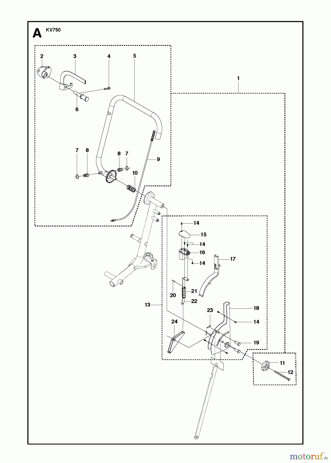  Trennschneider, Cut-Off KV 750, 2008-04 HANDLE & CONTROLS